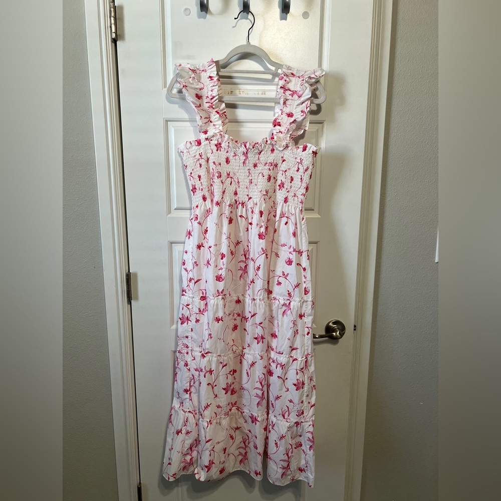 Hill House Ellie Nap Dress in Pink Botanical size XL